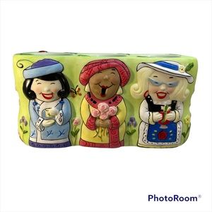 Partylite P8002 Garden Gals Multi tealight Holder Ladies Friends